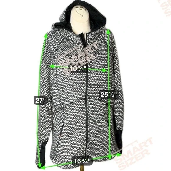 Eddie Bauer Sherpa Lined Hoodie Jacket XL Black Gray Zip Up Fleece Warm Winter‎ - Picture 4 of 11